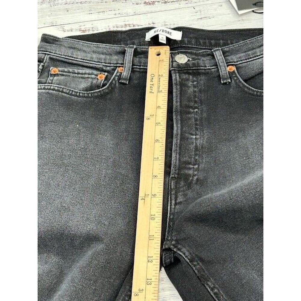 RE/DONE Womens 70s Stove Pipe Straight Leg Jeans Raw Hem Denim Black Size 29 NWT - Picture 11 of 12